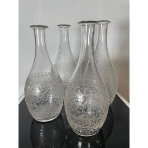 Baccarat. Four Decanters Without Stopper, Rohan Model
