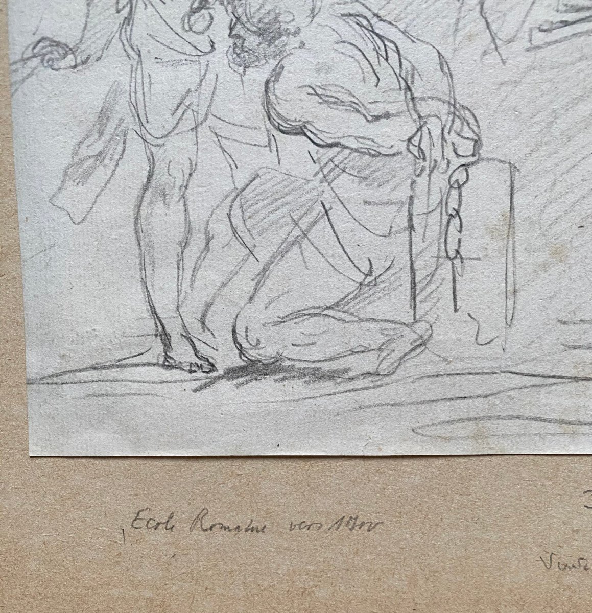 Italian School Circa 1700, Beheading Scene Before A Enthroned King, Black Pencil-photo-5