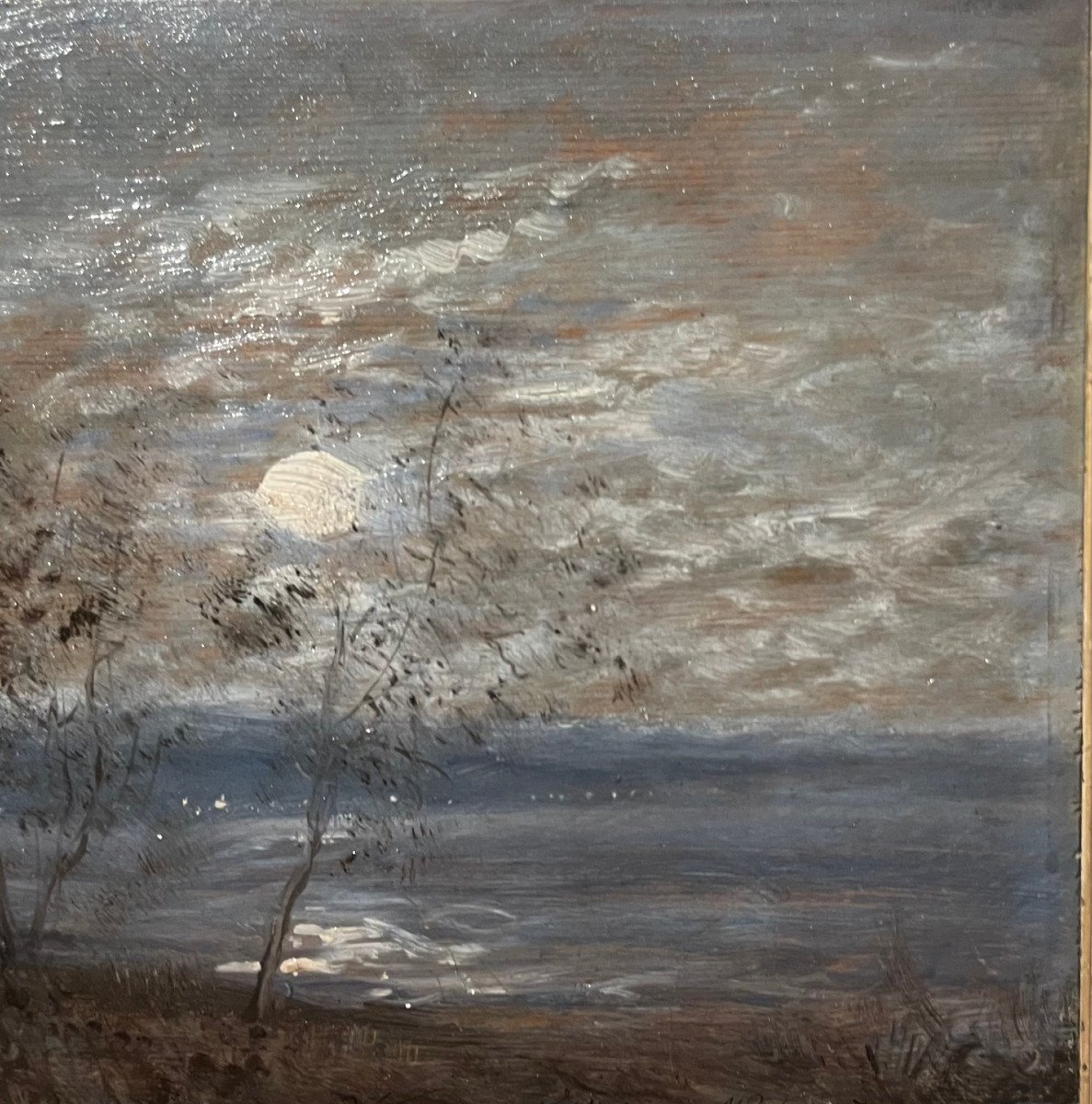 Félix Ziem (1821-1911) Moonlight, Saint-hélène, Oil On Panel, Signed And Dated 1895-photo-3