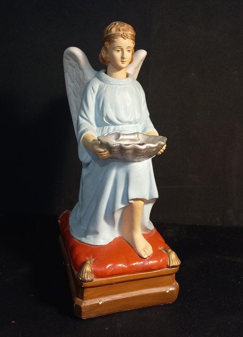 Polychrome Seeking Angel 19th Century 