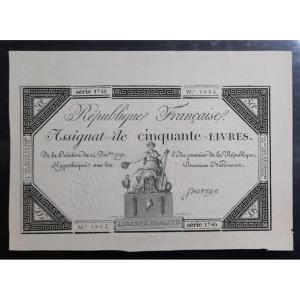 Assignat de 50 Livres 1792