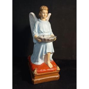 Polychrome Seeking Angel 19th Century 