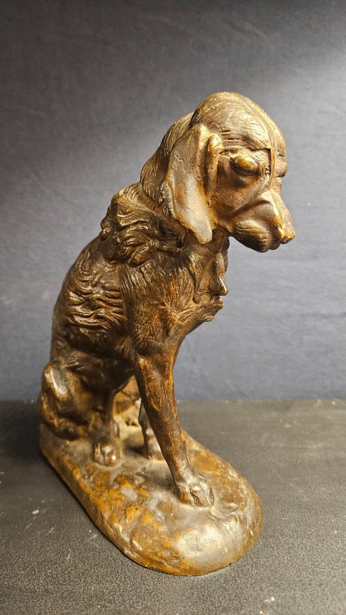 Bronze Terrier Sculpture - Attributed To Frémiet-photo-2
