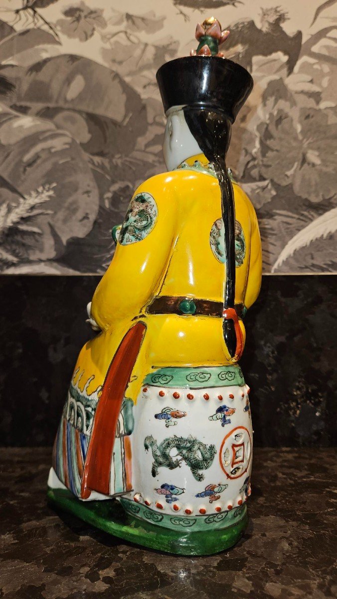 Chinese Dignitary – Polychrome Porcelain With Famille Verte Enamels – China, Late 19th Century-photo-1