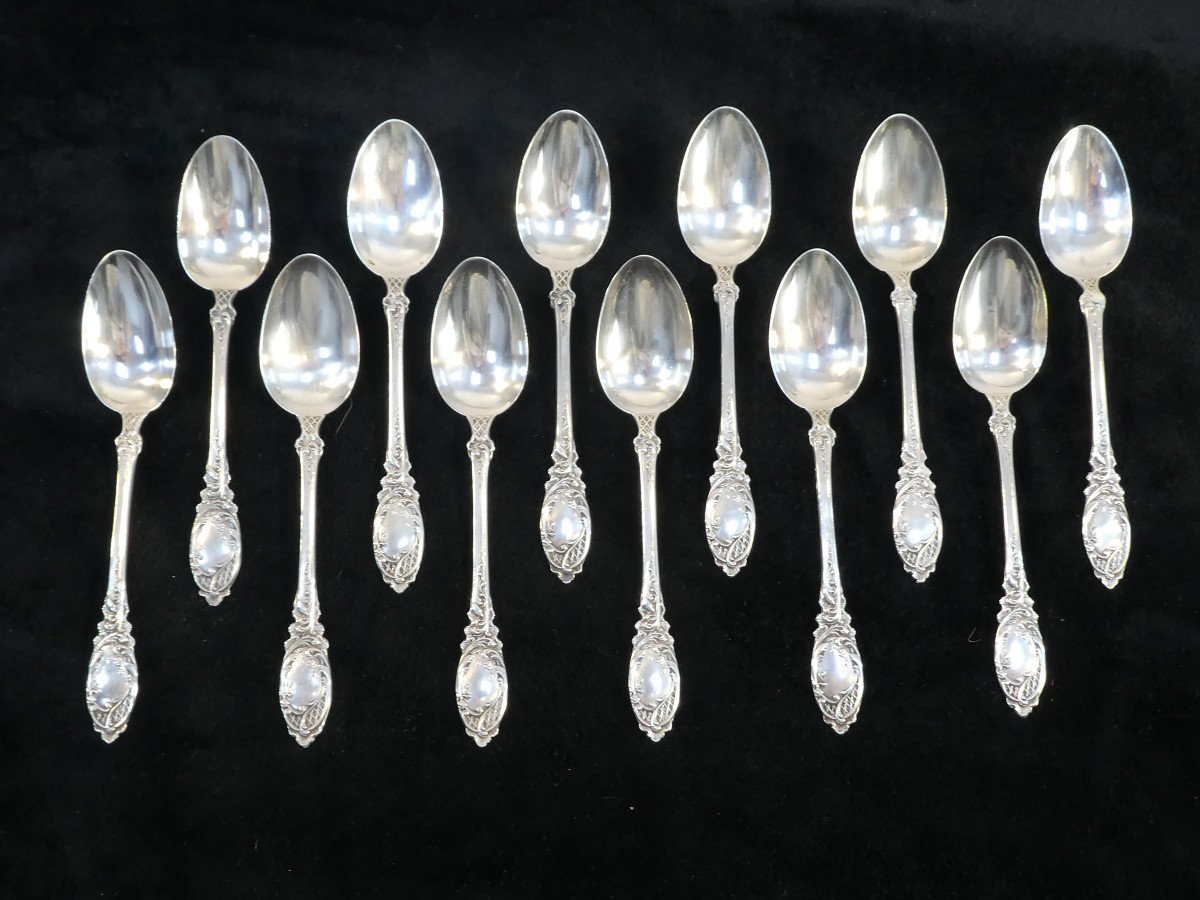 12 Small Spoons In Sterling Silver 19th-photo-2