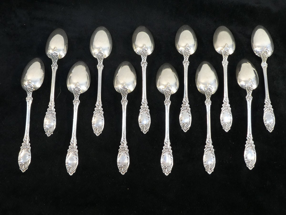 12 Small Spoons In Sterling Silver 19th-photo-3
