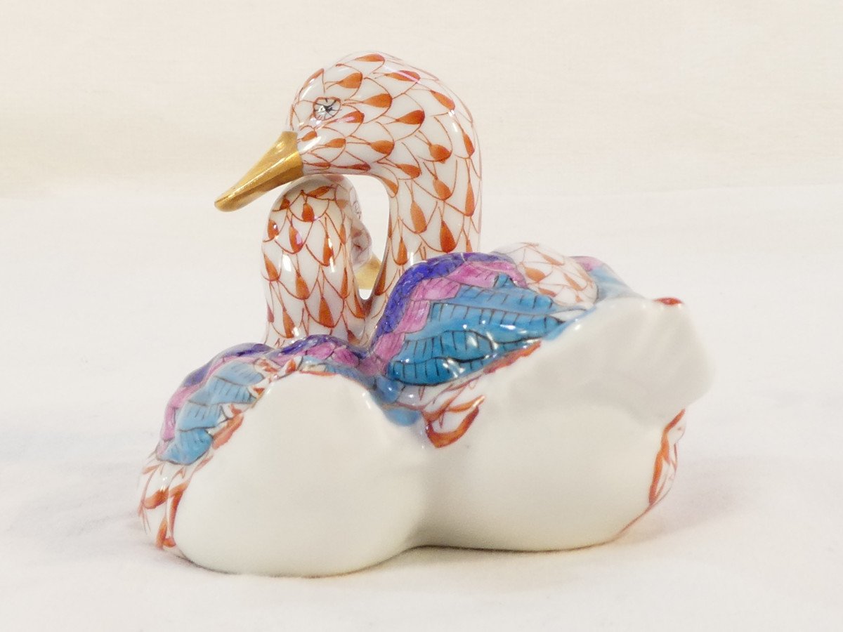Couple Of Porcelain Ducks Herend Hungary-photo-1