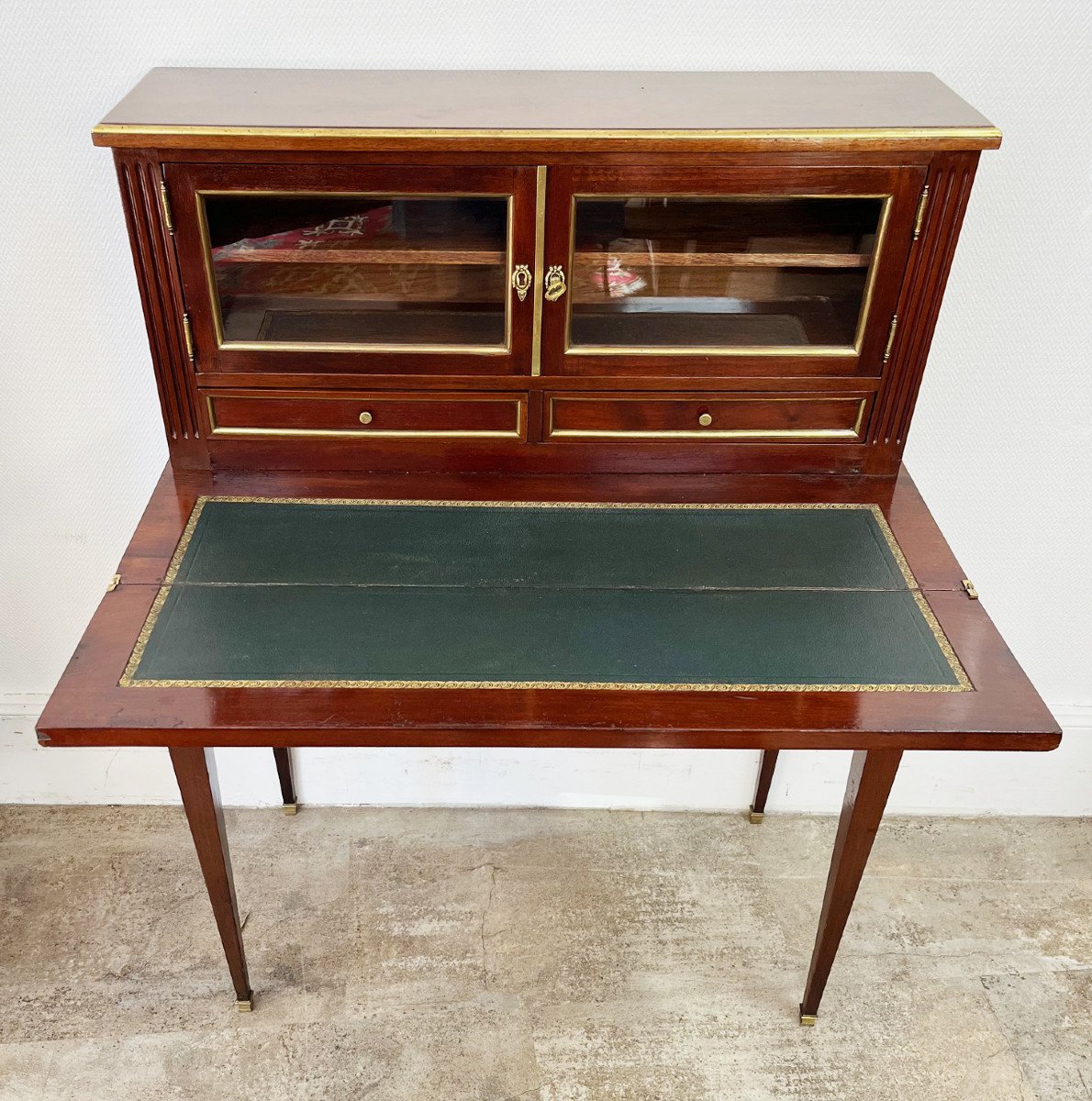 Bonheur Du Jour In Louis XVI Mahogany From The 19th Century-photo-2