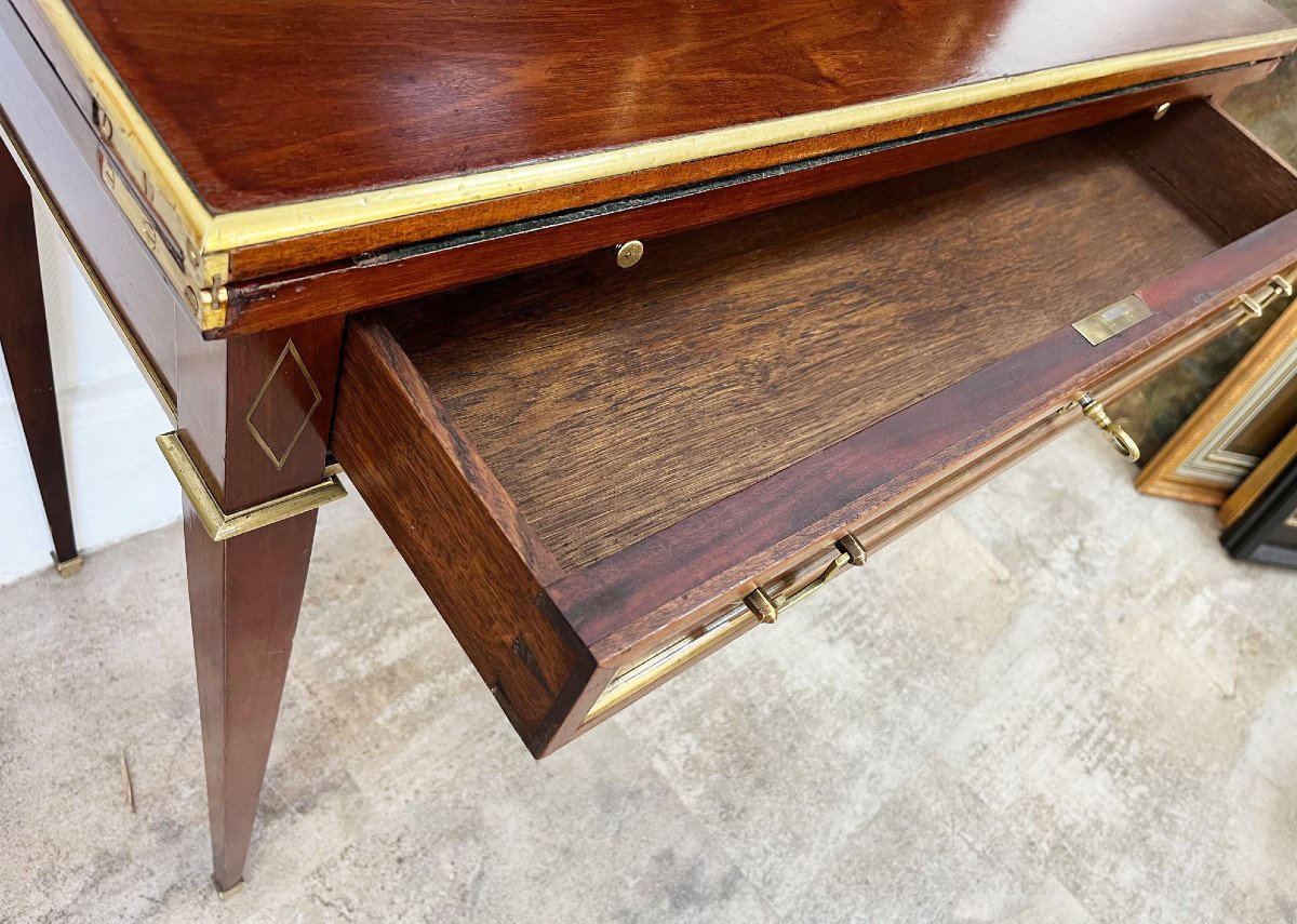 Bonheur Du Jour In Louis XVI Mahogany From The 19th Century-photo-4