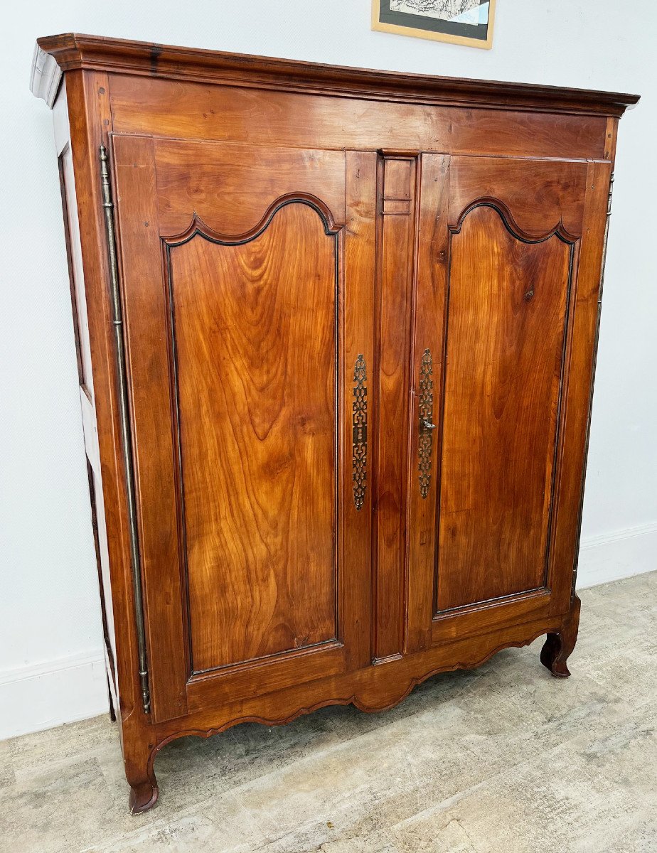 Small Louis XV Cherry Wood Armoire, 19th Century