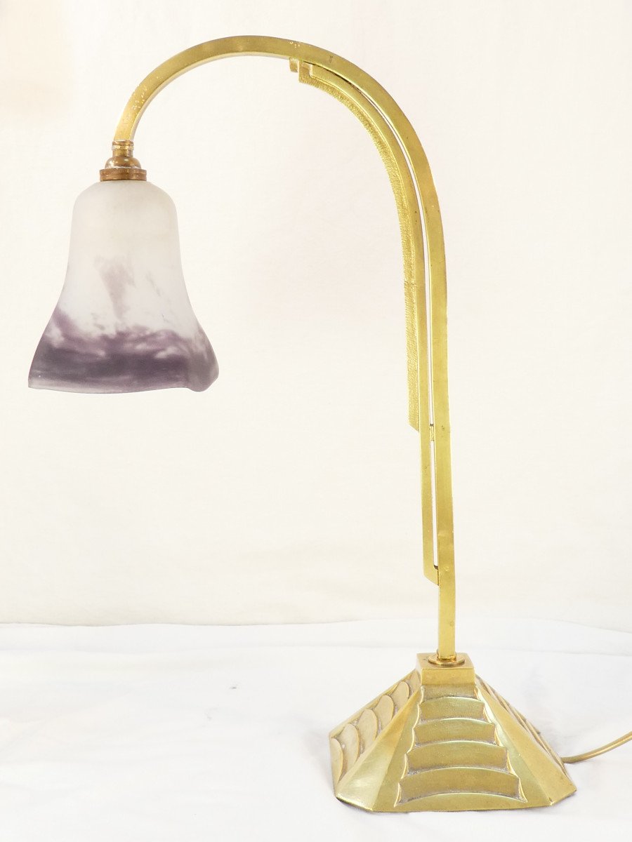 Lampe Art Deco En Bronze-photo-3