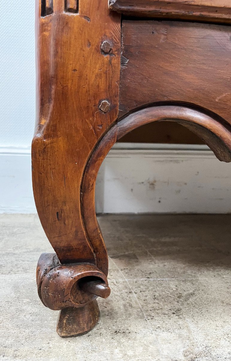 Large Louis XV Walnut Cabinet, 19th Century-photo-8