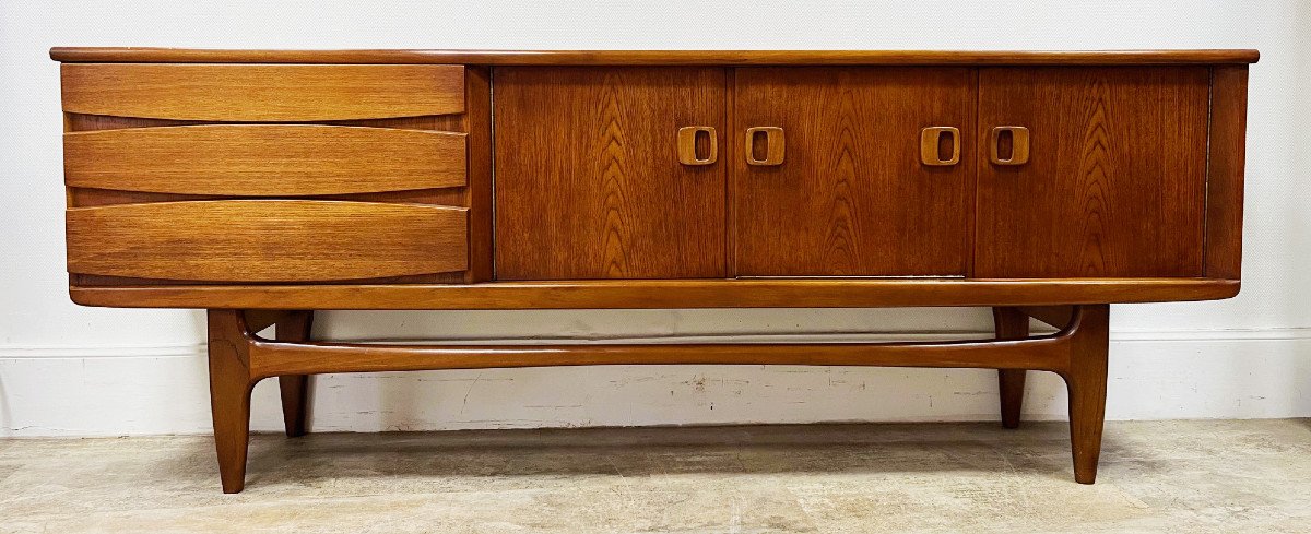 Vintage Scandinavian Teak Sideboard 1950/1960-photo-2