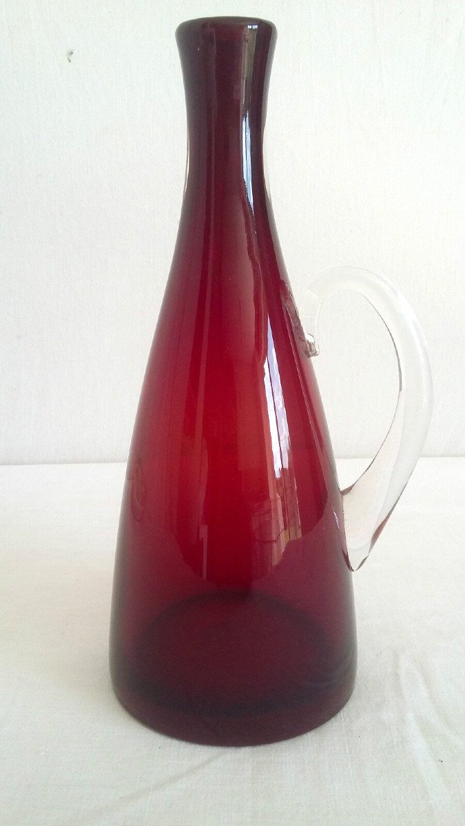 Ekenas Sweden, Blown Glass Carafe, Design, Vintage-photo-3