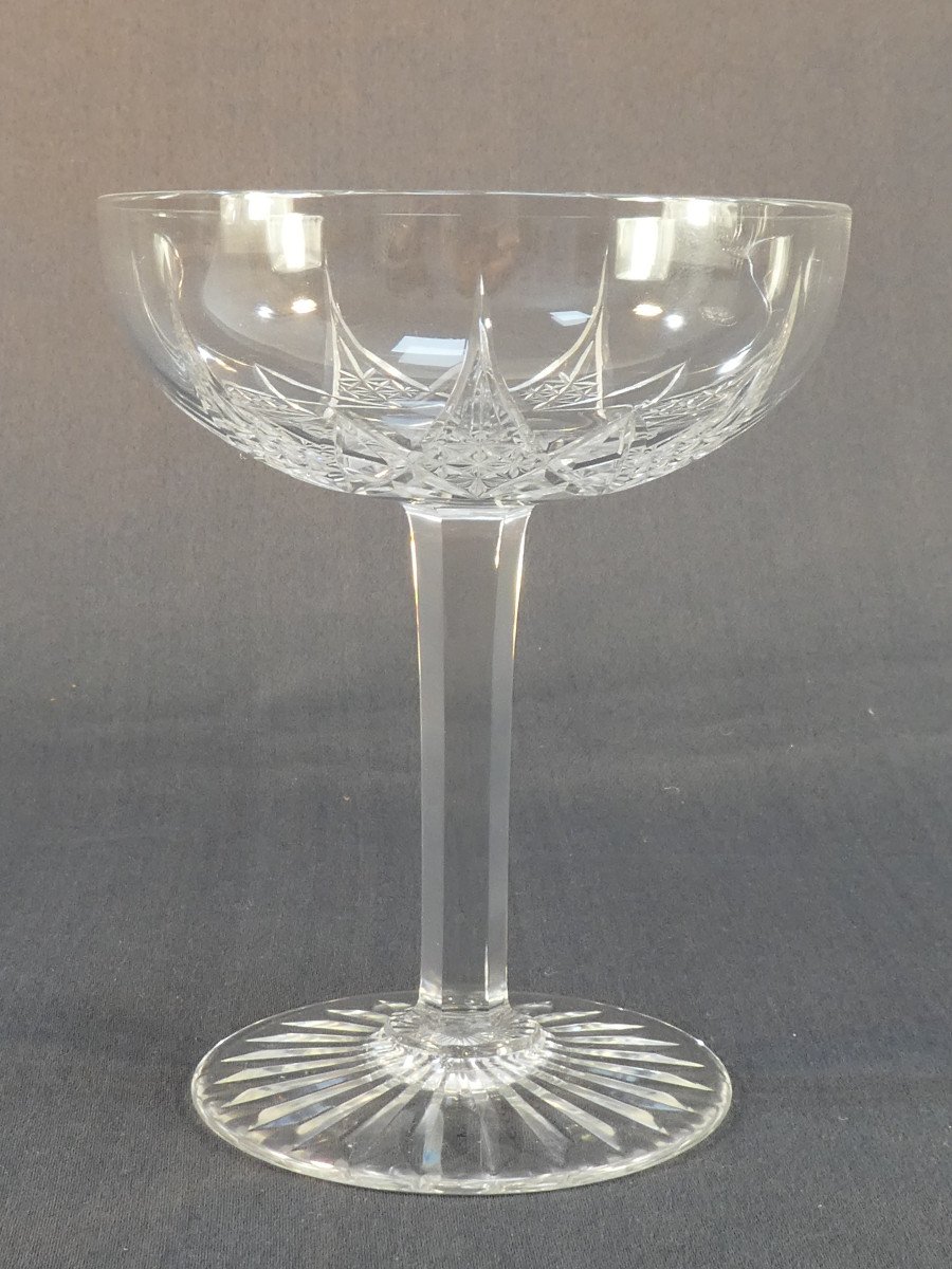 12 coupes a champagne En Cristal De Baccarat Modele EPRON-photo-3