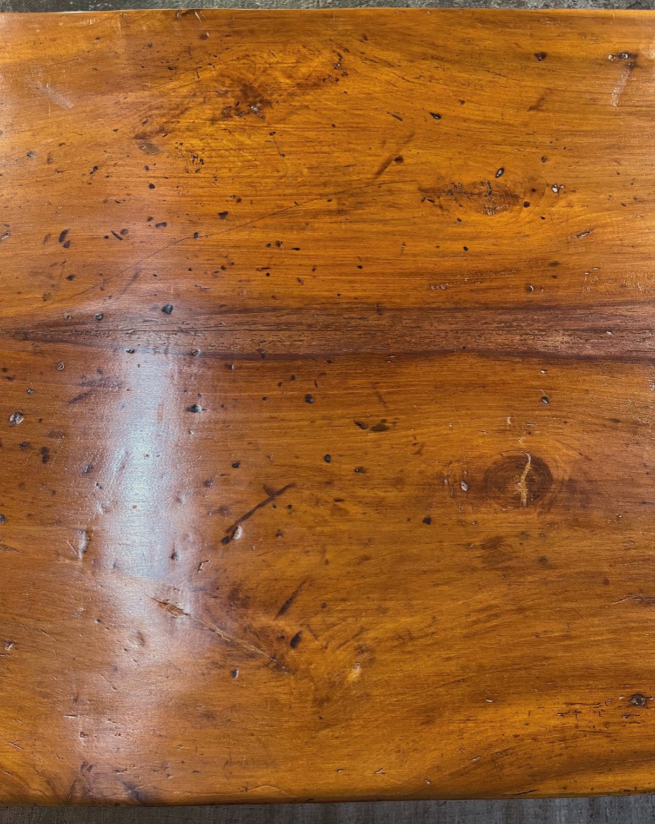 Large 2m40 Walnut Country Table From The 19th Century-photo-3