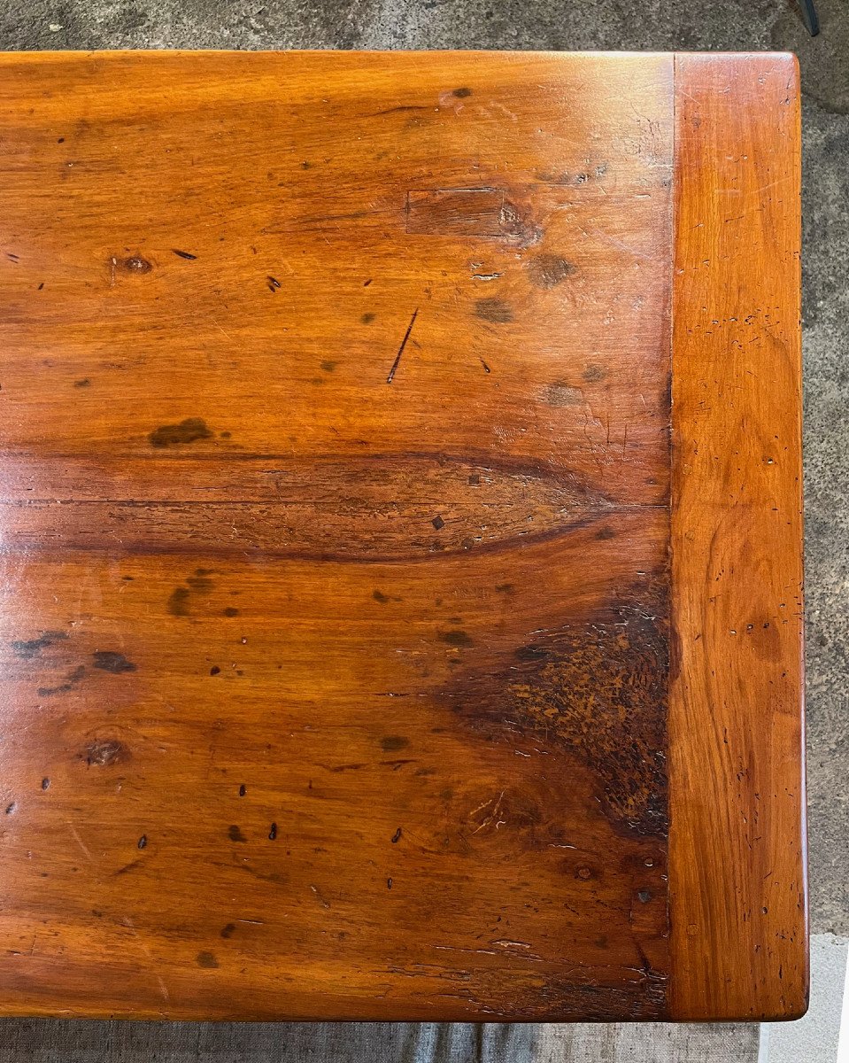 Large 2m40 Walnut Country Table From The 19th Century-photo-5