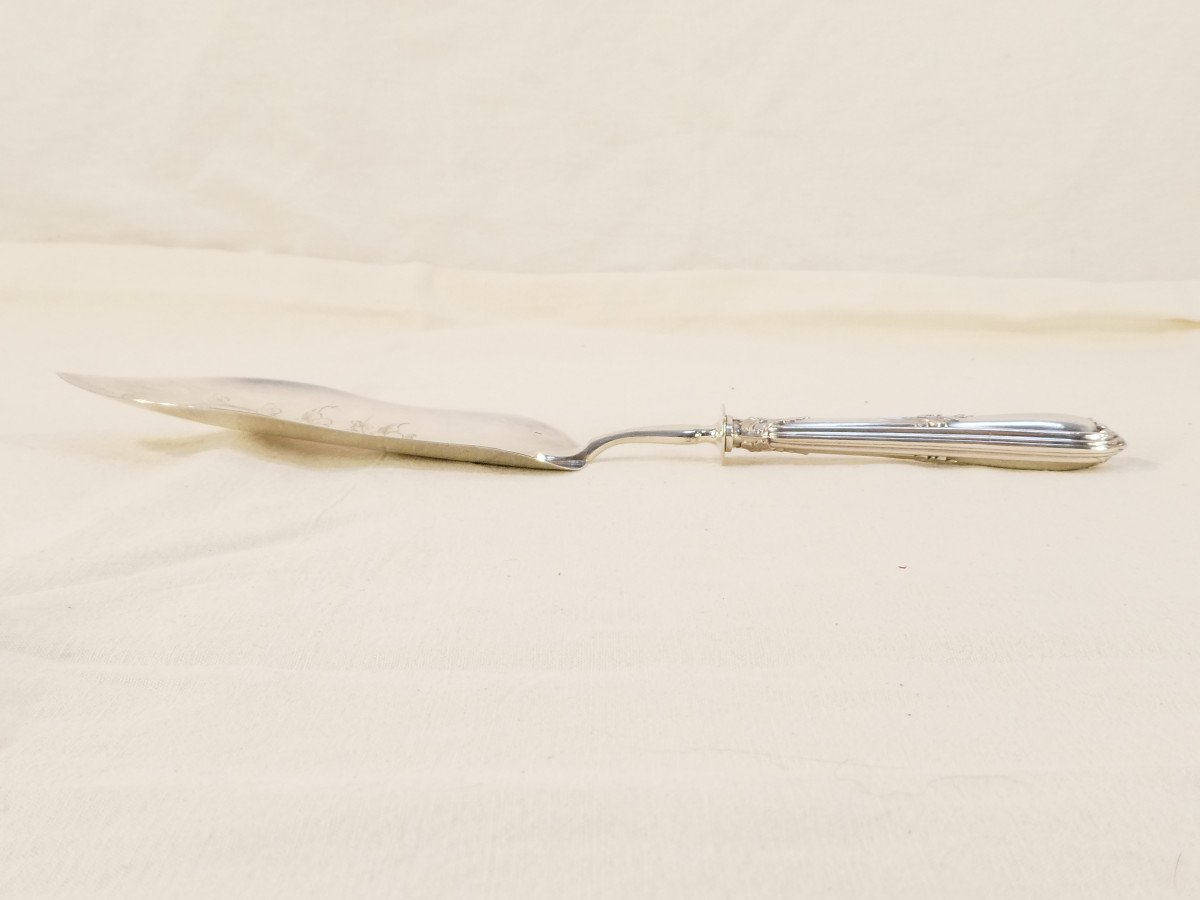 Solid Silver Pie Server-photo-4