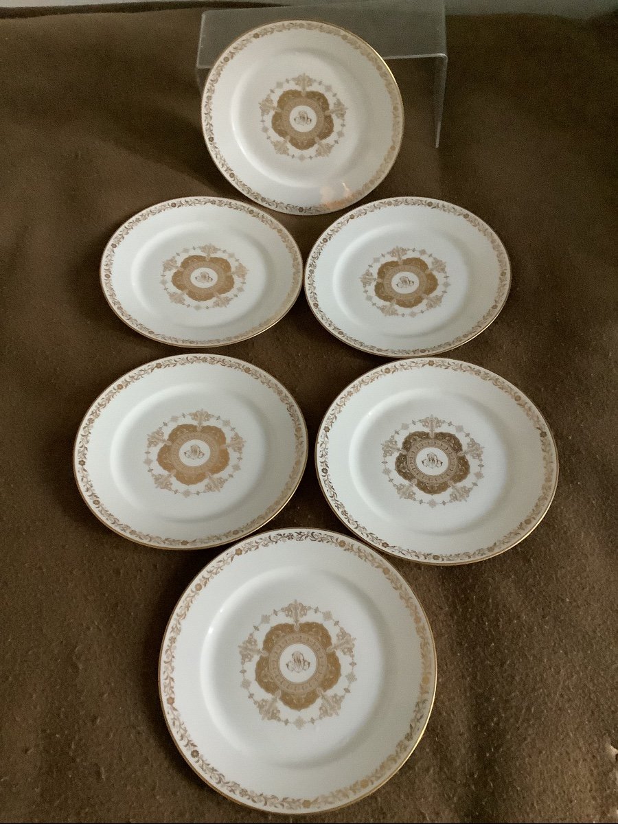 6 Dessert Service 1872 In Sevres Porcelain