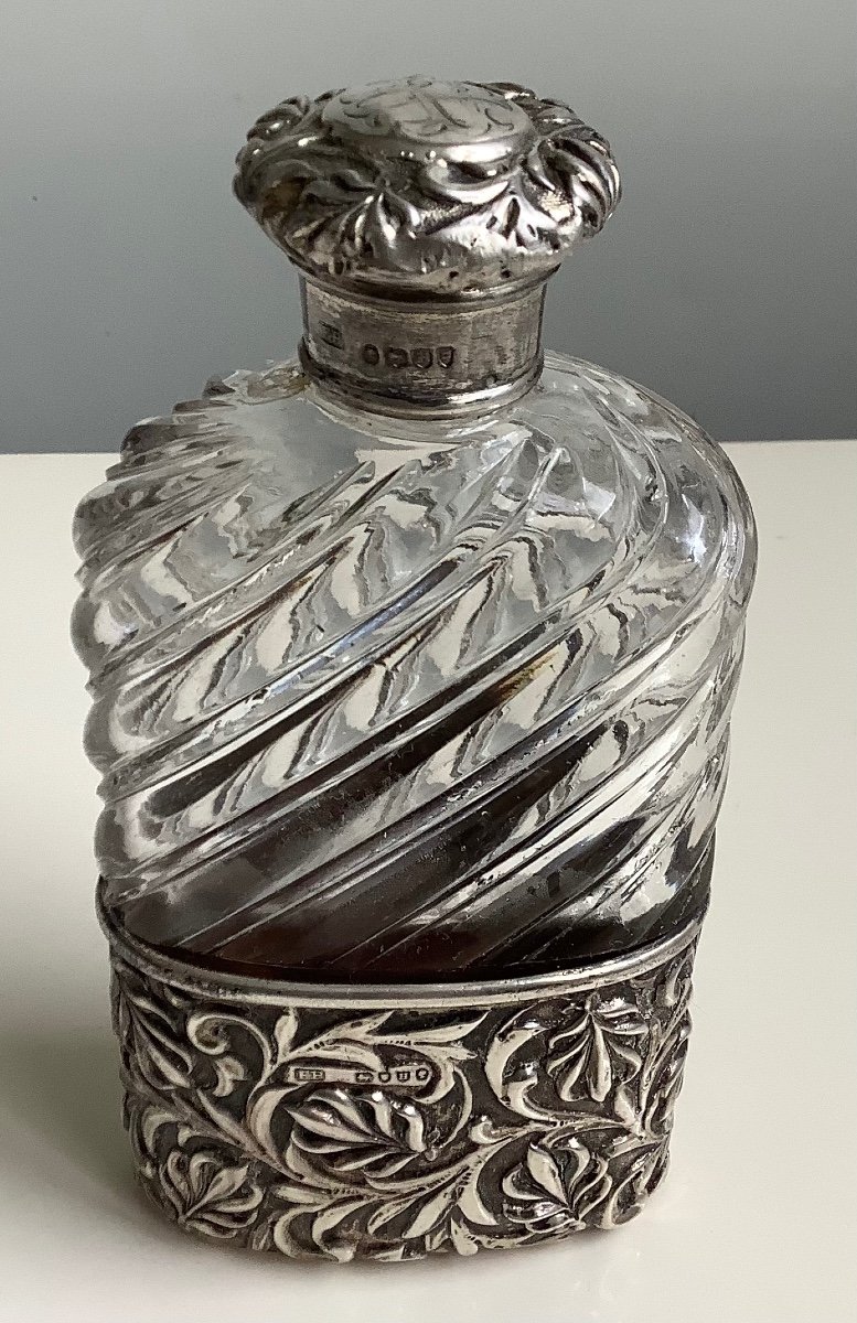 A Silver Whiskey Flask