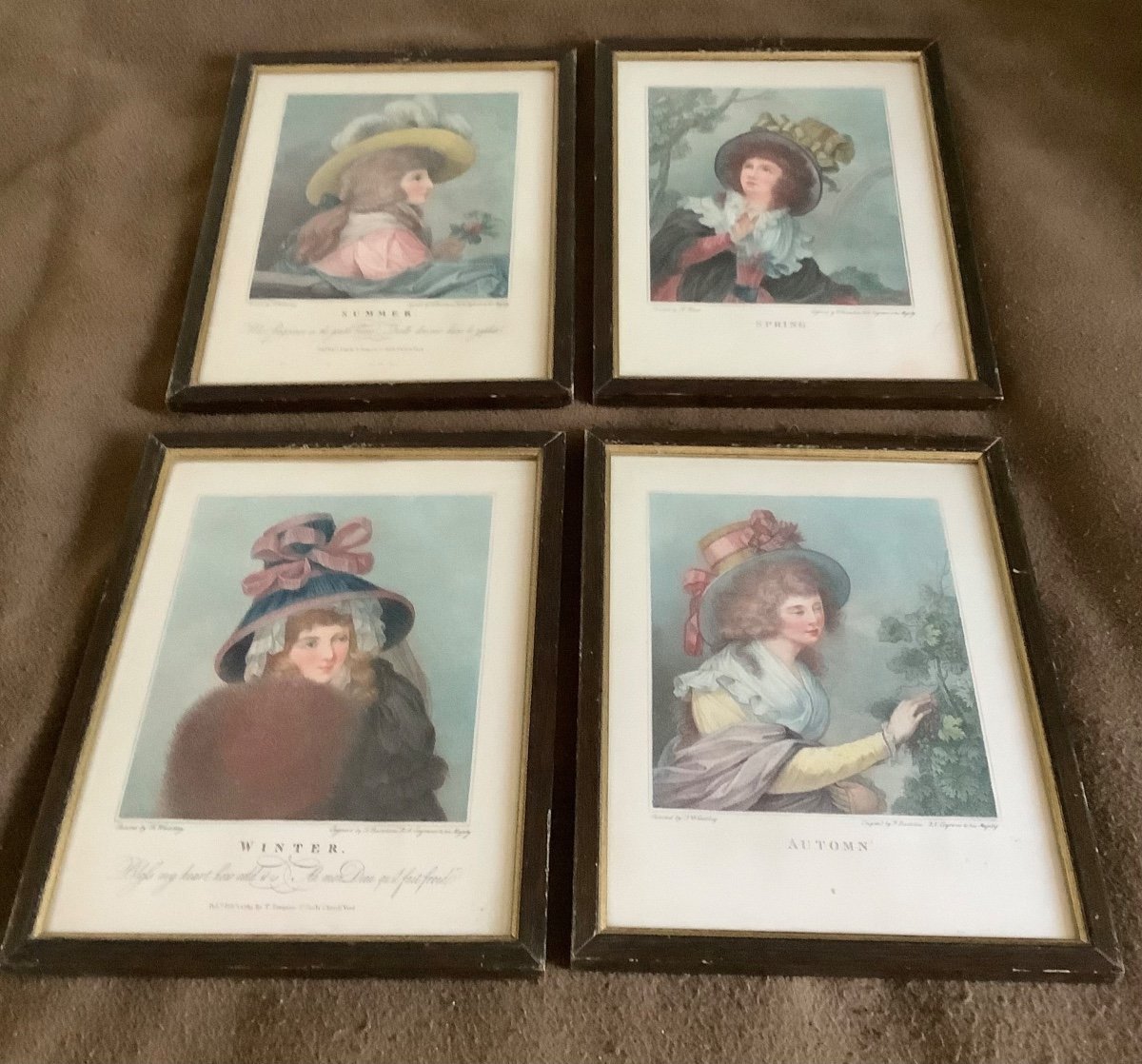 4gravures Anglaises De 4 Saisons 