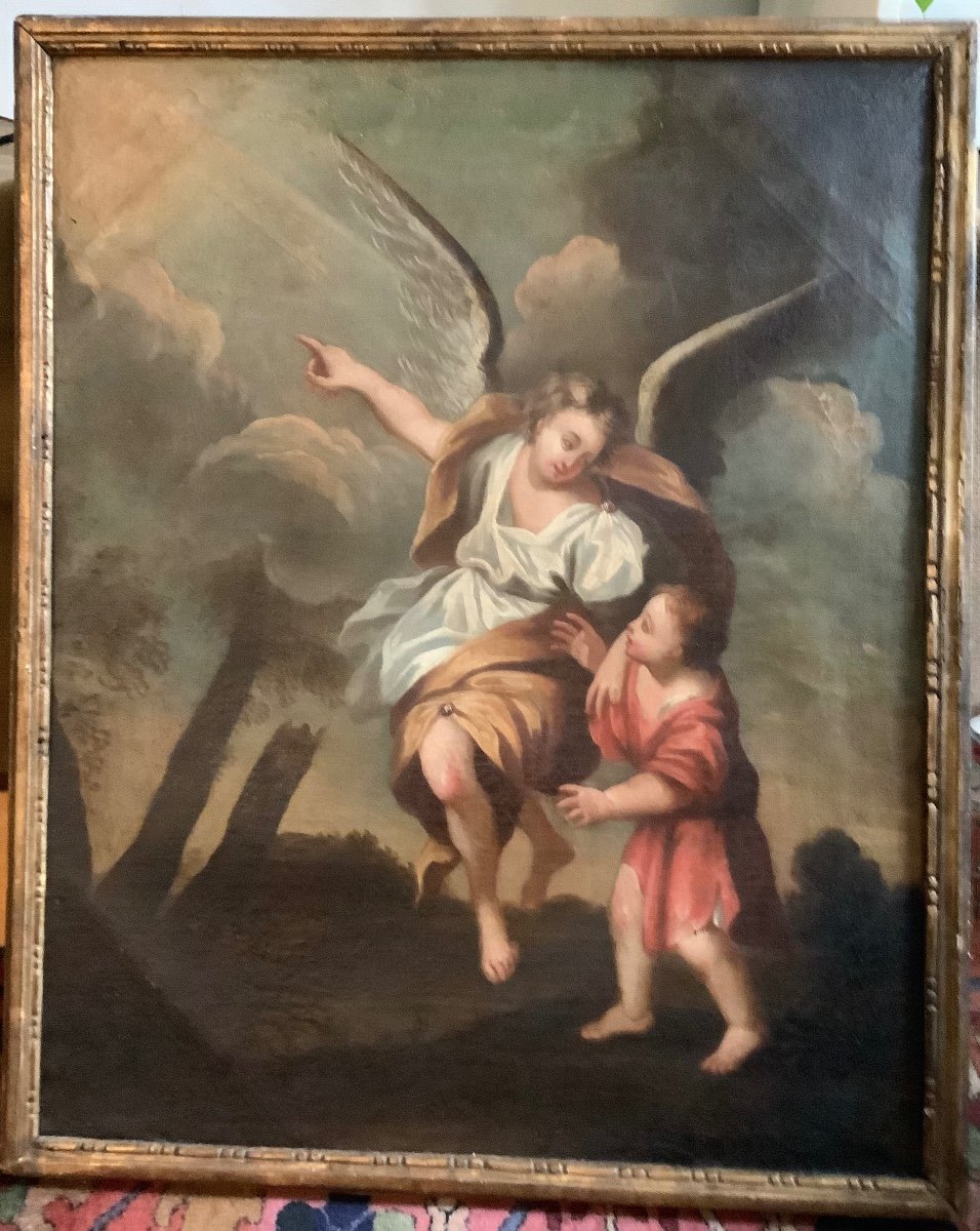 Oil Painting On Canvas 18th Century 