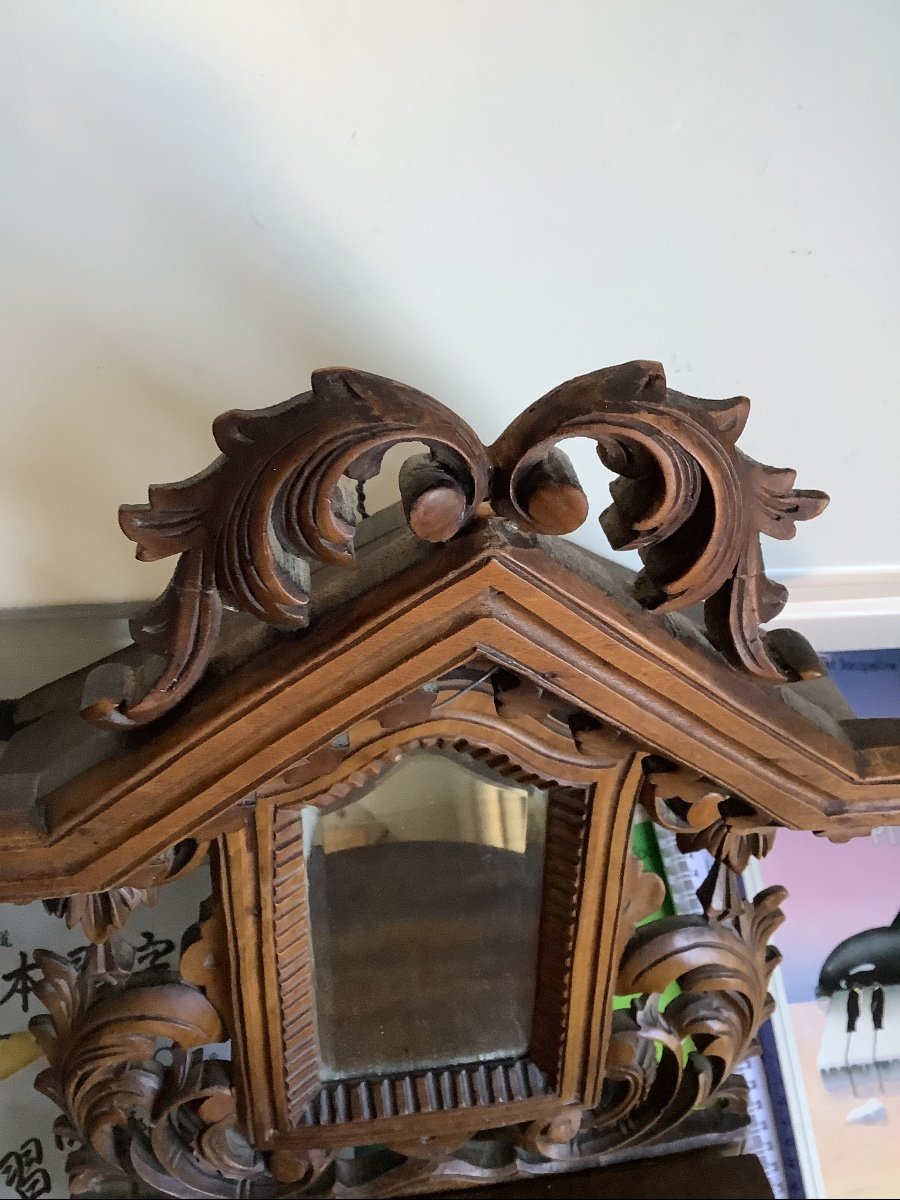 A Wooden Shelf With Beveled Glass-photo-3