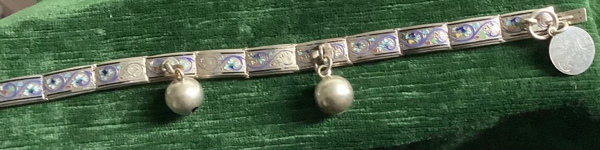 Silver Bracelet With Enamel. -photo-5