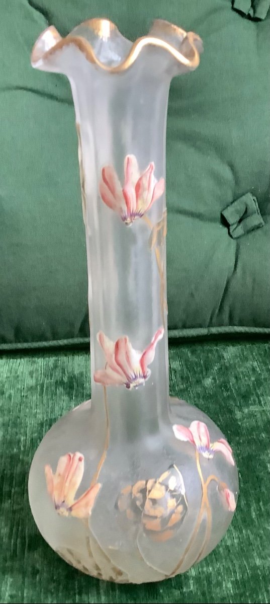 Enamelled Vase By Legras 