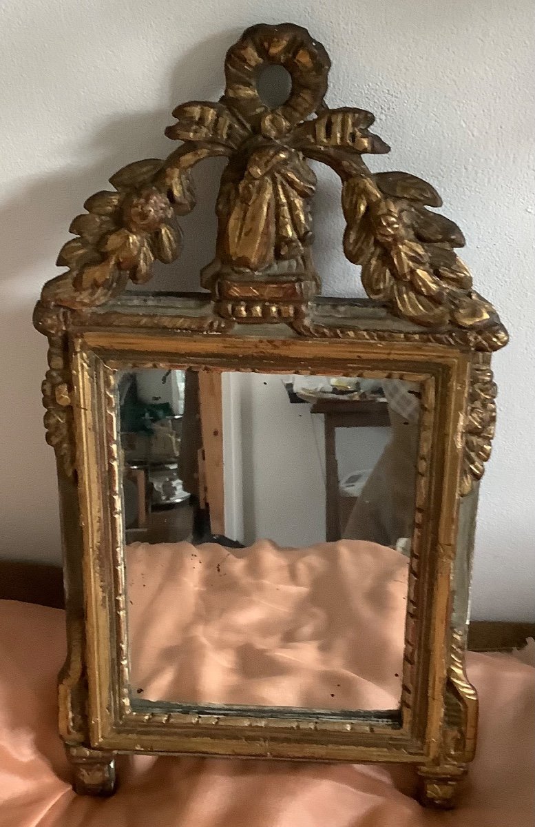 18th Century Gilded Wood Mirror -photo-2