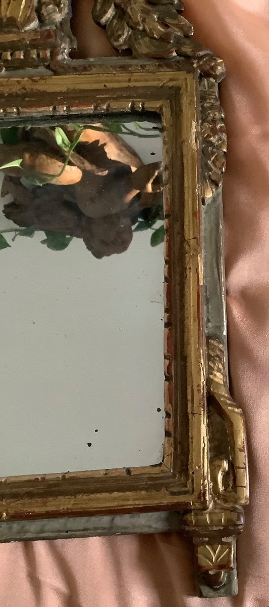 18th Century Gilded Wood Mirror -photo-2