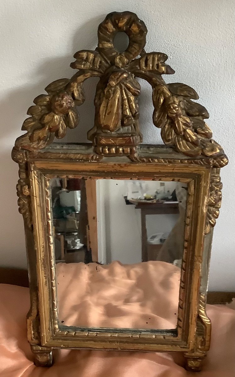 Miroir En Bois Doré 18 Em Siècle 