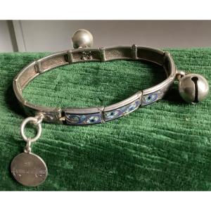 Silver Bracelet With Enamel. 