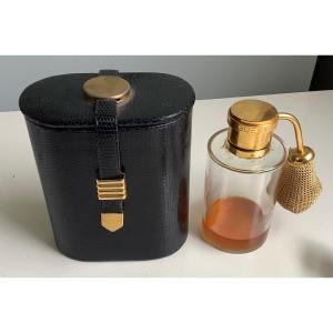  Guerlain Spray Bottle Leather Box Baccarat Bottle 