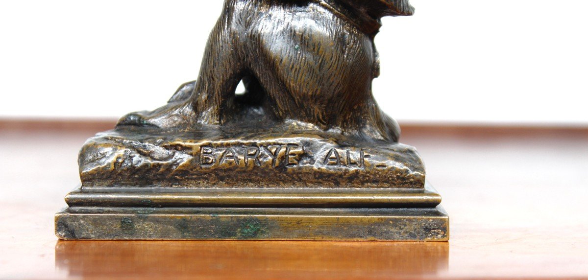 Bronze Animalier  - Singe à La Noix De Coco - Alfred Barye (1839-1882)-photo-3