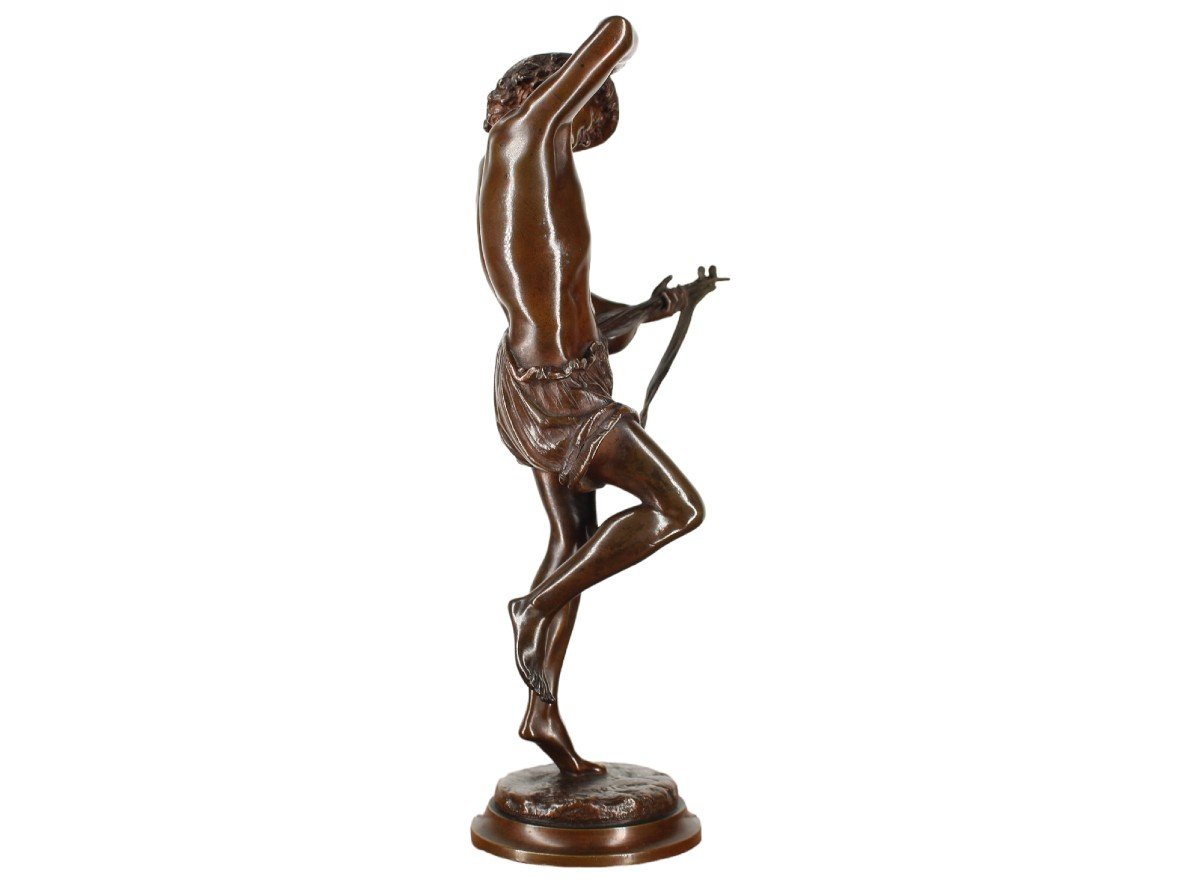 Epreuve En Bronze - Joueur de Mandoline ou Danseur Napolitain - Albert Carrier Belleuse - Fondeur Collin & Cie PARIS-photo-1