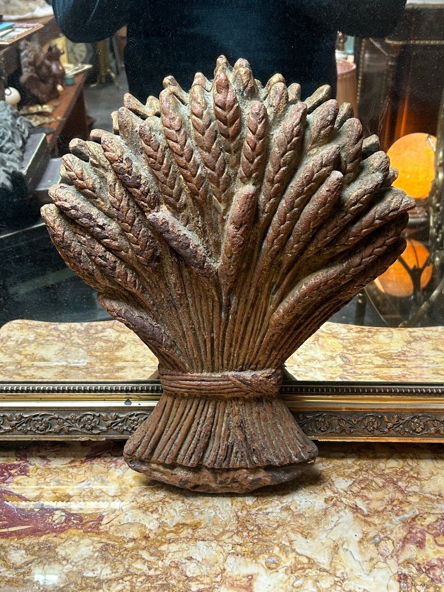 Rare Sheaf Of Wheat From A 19th Century Bakery Sign Nap. III
