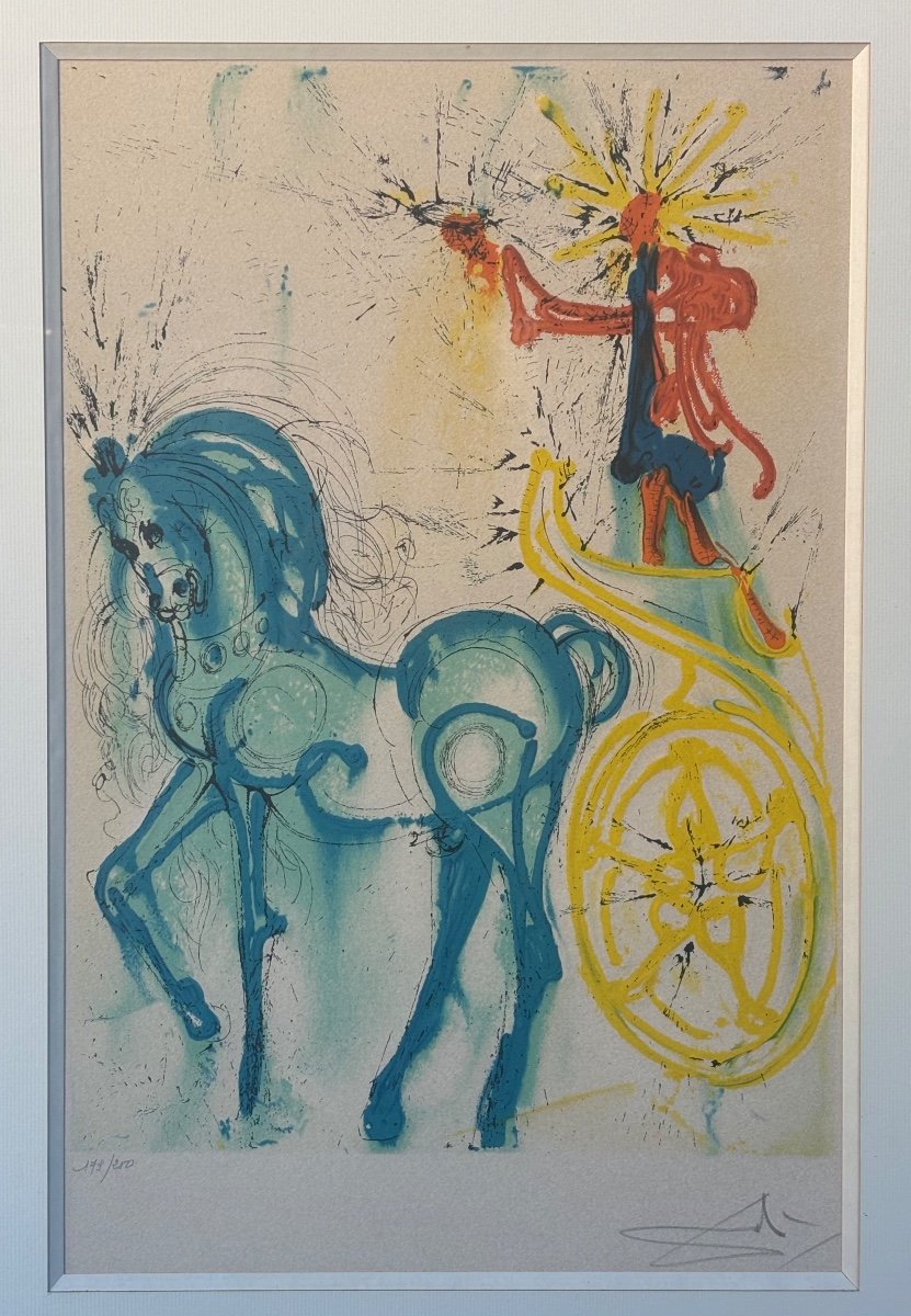 Lithographie - Le Cheval De Triomphe - Salvador Dali - 173/250-photo-2