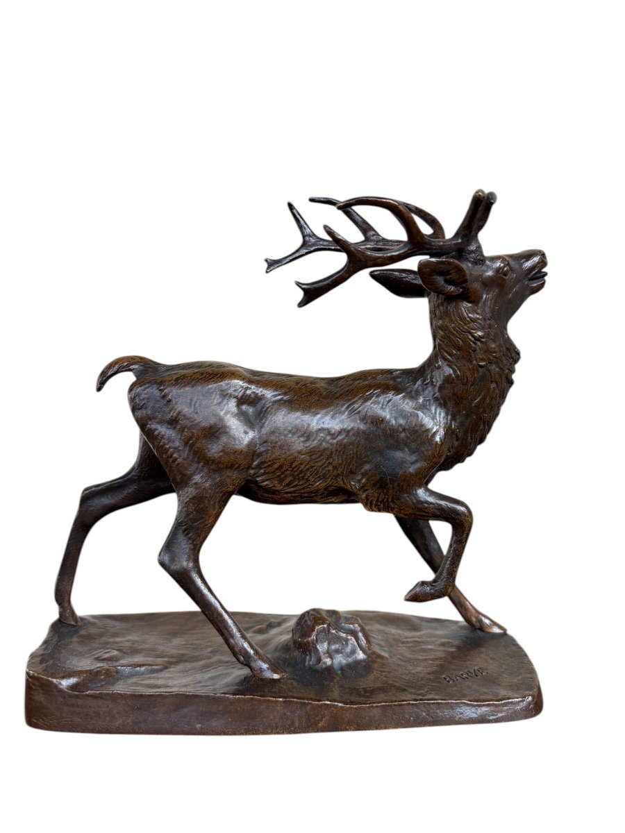 Bronze Animalier - Cerf Debout - Antoine Louis Barye - Susse Frères -photo-2