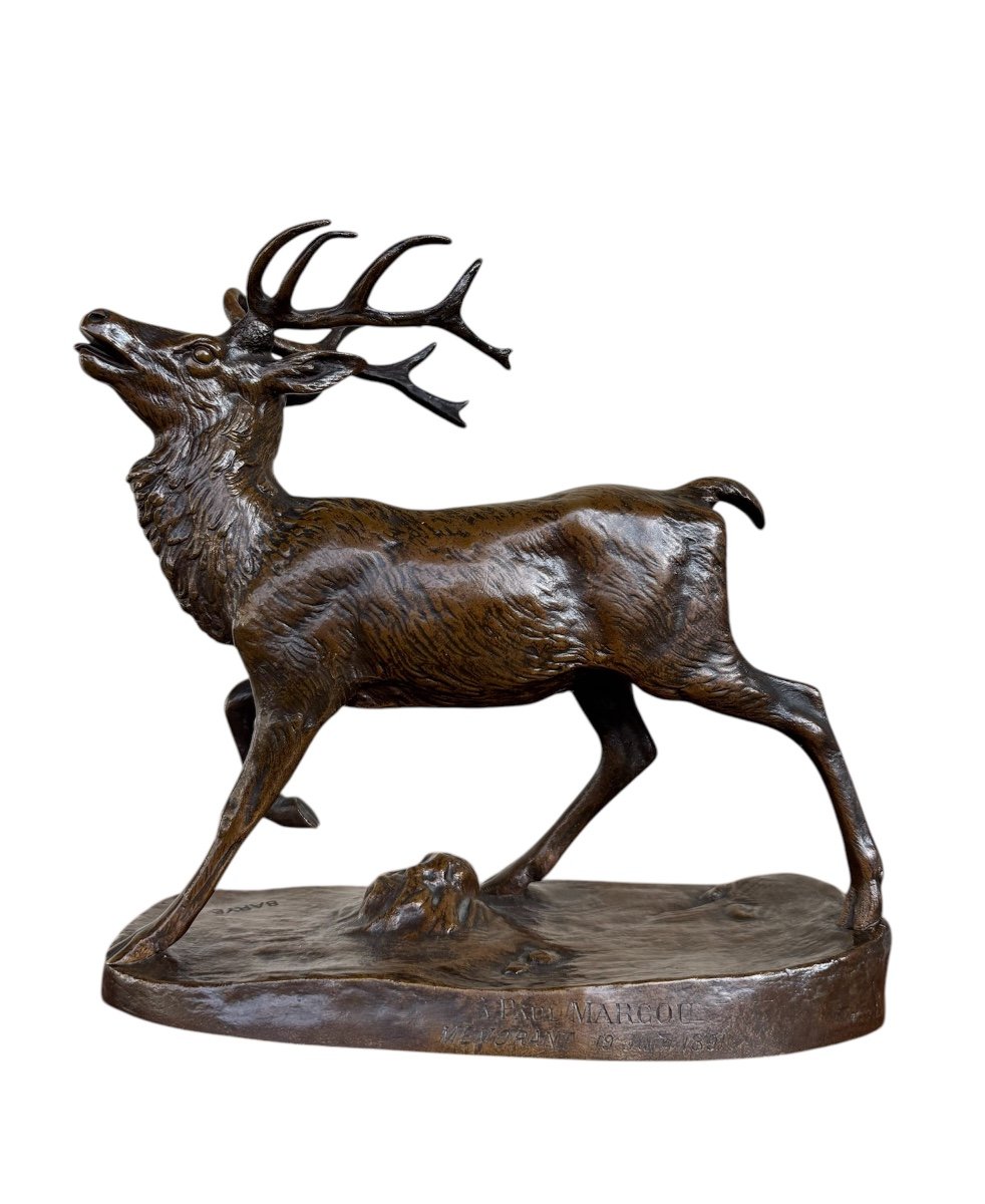 Bronze Animalier - Cerf Debout - Antoine Louis Barye - Susse Frères 