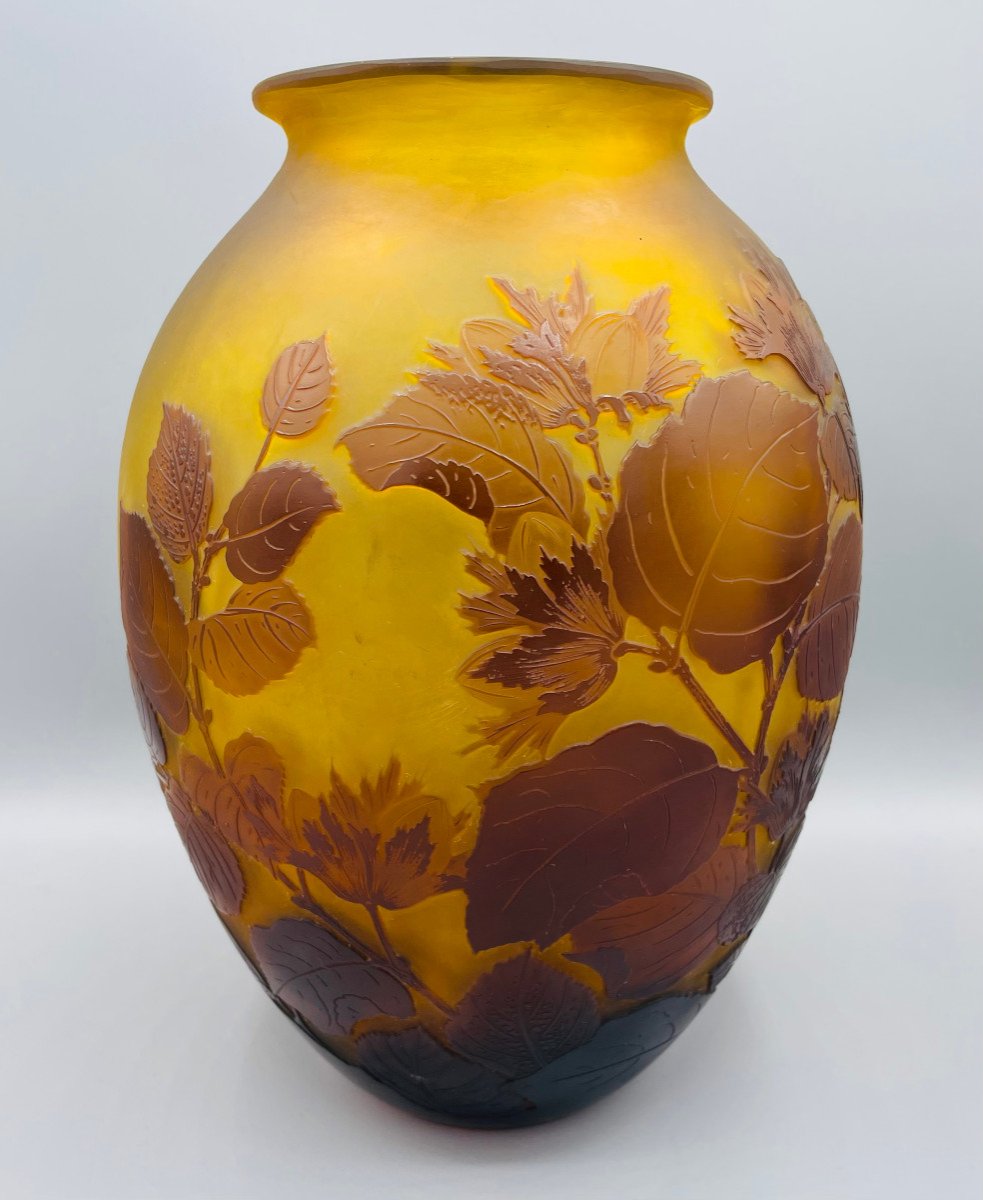 Art Nouveau Vase With Hazelnuts Emile Gallé Nancy 1900-photo-2