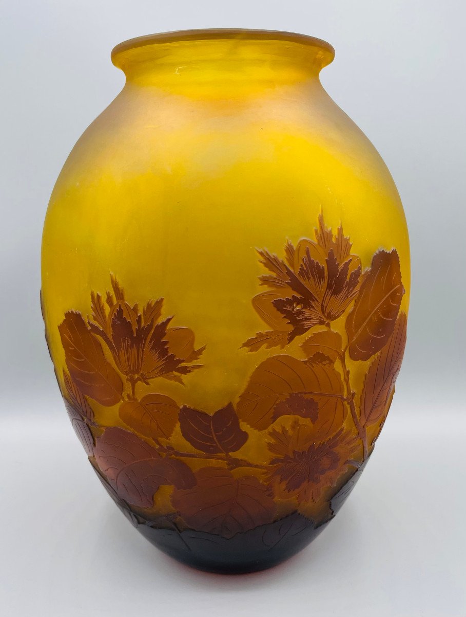 Art Nouveau Vase With Hazelnuts Emile Gallé Nancy 1900-photo-3