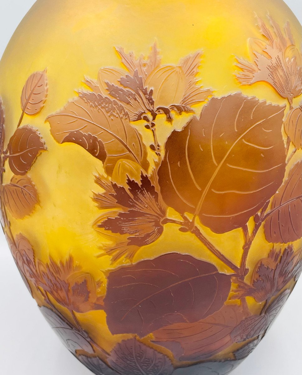 Art Nouveau Vase With Hazelnuts Emile Gallé Nancy 1900-photo-2