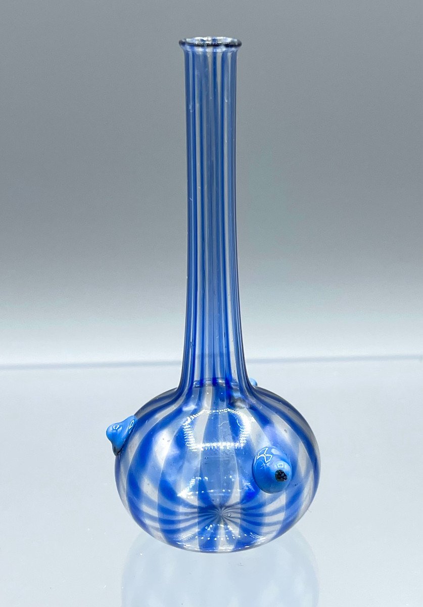 Vase Bijou Art Déco En Verre à Cabochons Charles Schneider-photo-3