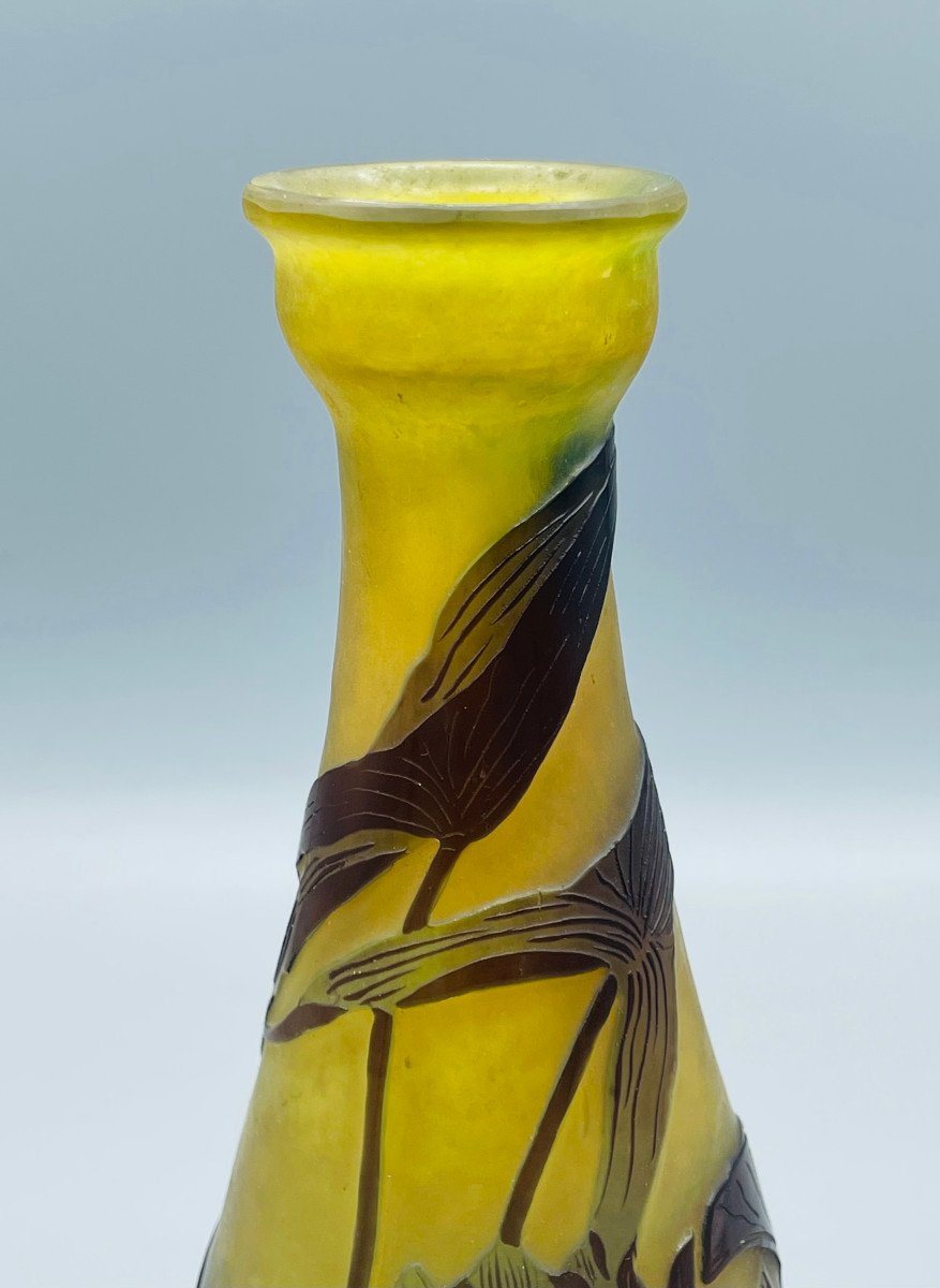 Vase Art Nouveau Aux Nénuphars Emile Gallé Nancy 1900-photo-2