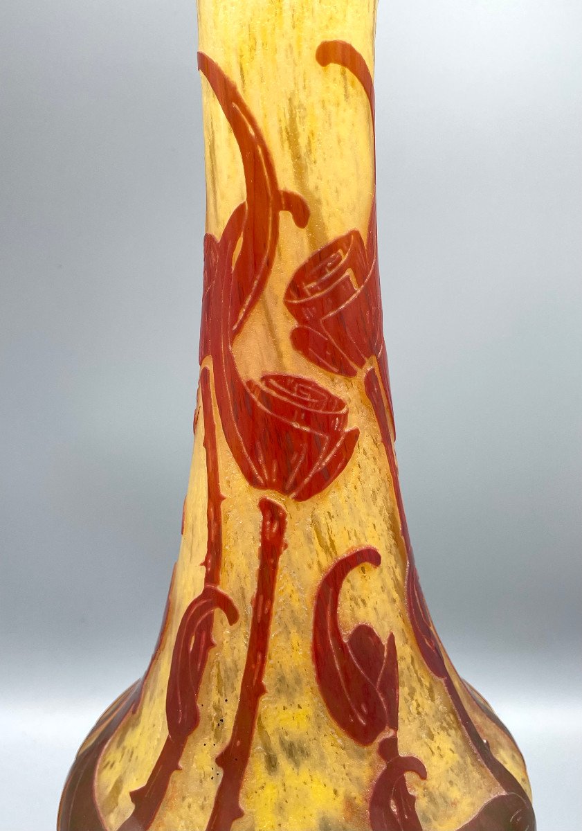 Grand Vase Art Déco Schneider - Le Verre Français "Spirales" vers 1925-photo-4