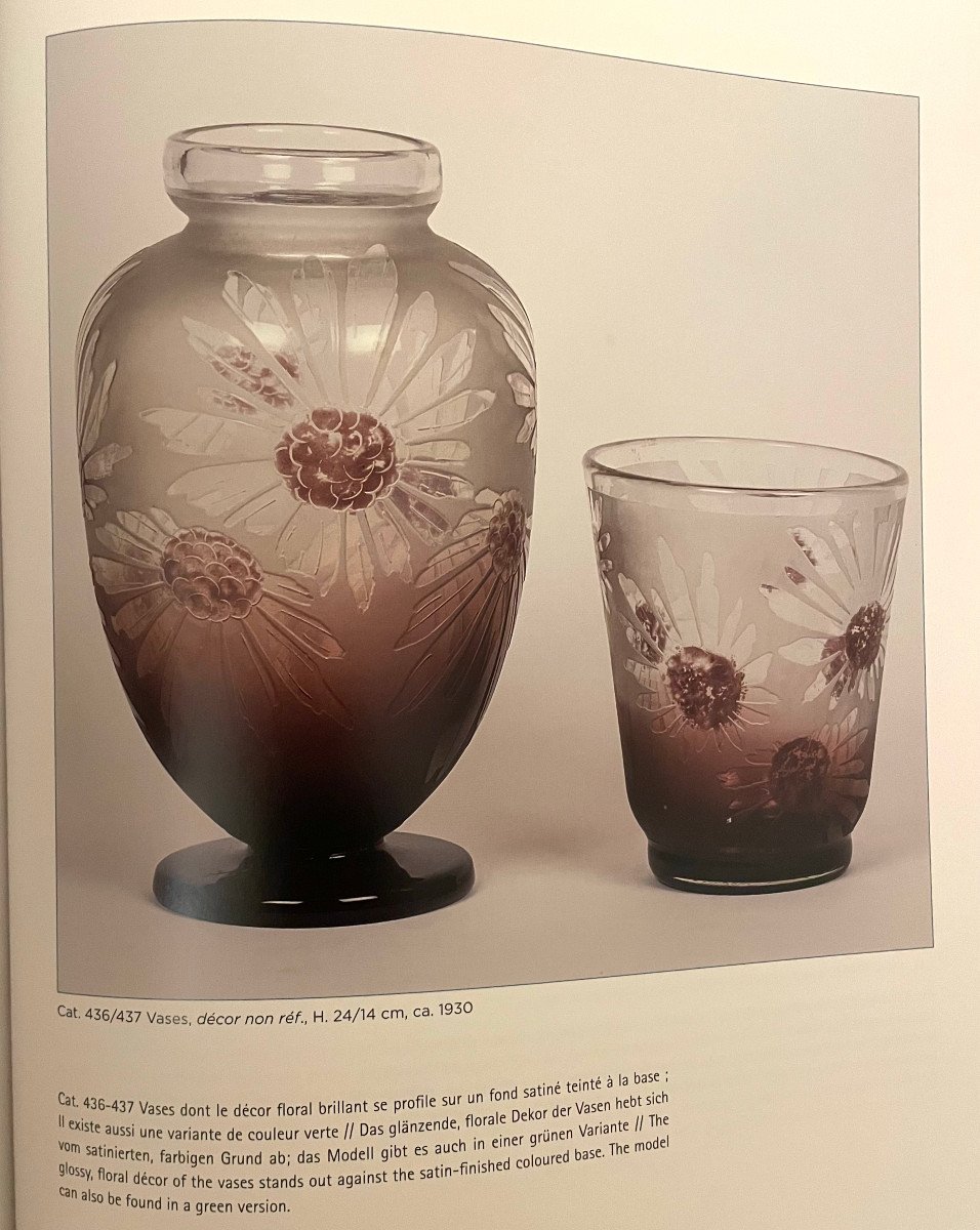 Imposant Vase Art Déco Schneider - Le Verre Français Vers 1930-photo-8