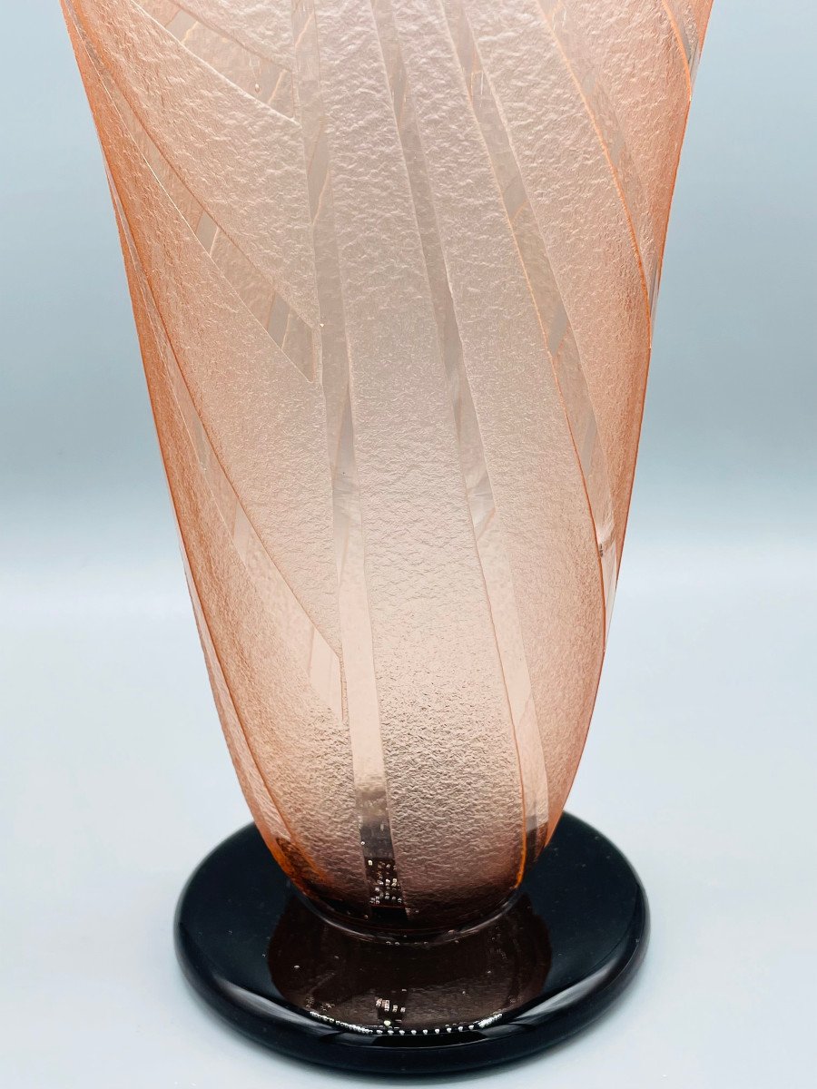 Grand Vase Art Déco Charles Schneider "Louxor" Vers 1930-photo-1