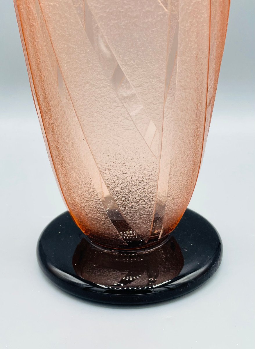 Grand Vase Art Déco Charles Schneider "Louxor" Vers 1930-photo-4