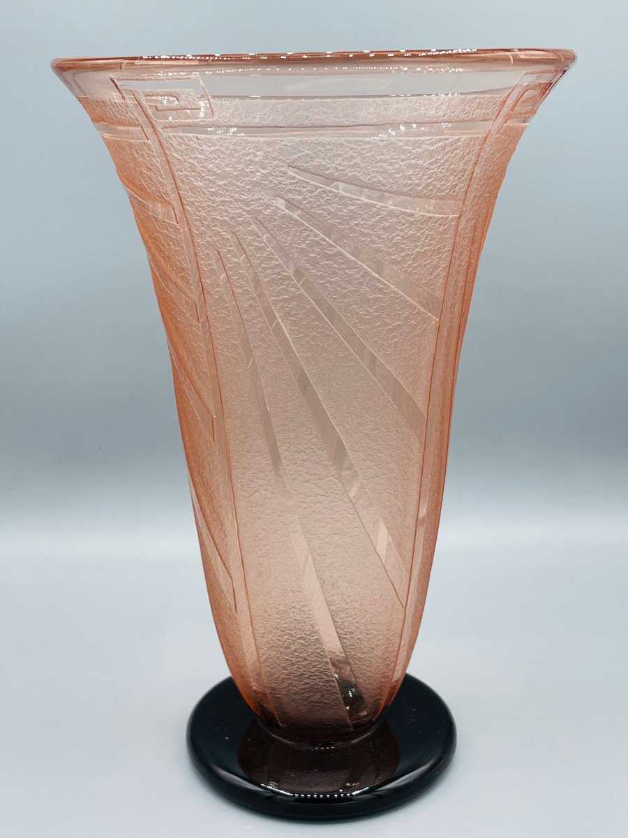 Grand Vase Art Déco Charles Schneider "Louxor" Vers 1930